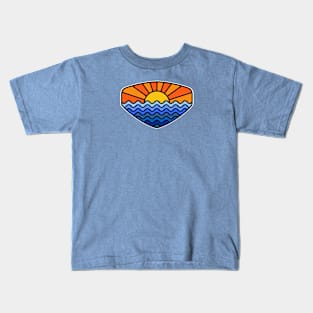 Sunset + Ocean Waves Kids T-Shirt